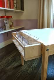 With The Kiddo Now In School Full Time I Found The Mini Me Art Table At My Studio Was Languishing Unloved And Unused Ikea Diy Basteltische Ikea Mobel Hacks