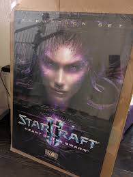 Starcraft II Heart of the Swarm Print On Canvas Art 19 x 27.5 Authentic  Blizzard