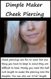 Sterilized Pair 16g Dimple Maker Cheek Studs In 2021 Cheek Piercings Dimple Piercing Dimples