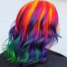 Rainbow Lava Flow Hair Curly Hair Styles Naturally Long Hair Color Hair Styles