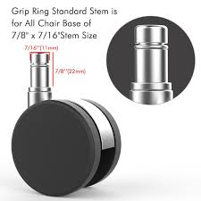Office Chair Caster Wheels Replacement Heavy Duty Grip Ring Standard Stem Casters 7 16 Inch X 7 8 Inch For Home Caster Chairs Office Chair Casters Stem Casters