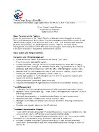 The best administrative assistants are technically adept and socially competent. Peace Corps Administrative Assistant Statement Of Work Peace Corps Invoice