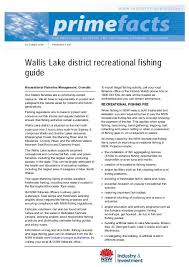 wallis lake district recreational fishing guide nsw