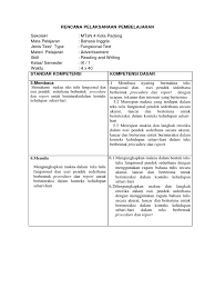 Rubrik penilaian writing bahasa inggris. Rpp Advertisement Reading And Writing 2017 2018 Pdf