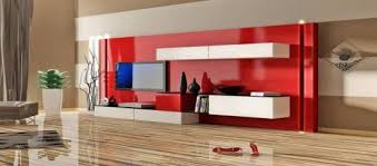 Kirmizi Beyaz Lake Tv Unitesi Dolaplar Modern Tv Unitesi