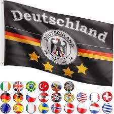 Haben aber keine deutlschand flagge? Flagmaster Fahne Deutschland Fussball Flagge Flaggen Fahnenmast Und Flaggen Garten Maxstore De