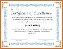 Certificate Of Excellence For Ms Word Download At Http Certificatesinn Com Cert Certificate Templates Certificate Template Certificate Of Completion Template