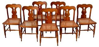 Antique Federal Caned Dining Chairs S 8 2 995 00 Dining Chairs Chair Cannery Row