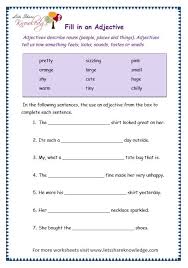 Grade 3 Grammar Topic 4 Adjectives Worksheets Lets Share Knowledge In 2020 Adjective Worksheet Describing Words Comparative Adjectives Worksheet