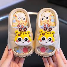 Children's Sandals And Slippers Korean Style Stomp Feeling Boys' Summer  Cartoon Cute Non-Slip Indoor Bath Soft Bottom Slippers For Baby