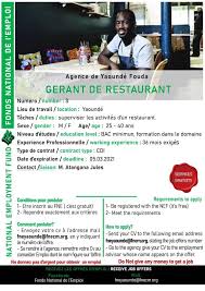 Consultez les avis de propriétaires du modèle skoda octavia 3 : Avis De Recrutement Gerant De Restaurant A Fne Fonds National De L Emploi Cameroun