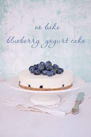 No Bake Blueberry Yogurt Cake Baking Cupcake Cakes Dessert Recipes