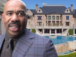A tiny house was set up on a trailer bed outside nbc tower, where harvey tapes his talk show, for an episode featuring the hosts of the fyi show tiny. Steve Harvey Buys Tyler Perry S Former Atlanta Mansion For 15 Million