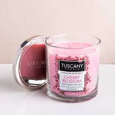 Empire Tuscany Cherry Blossom 3 Wick Glass Jar Candle Kitchen Stuff Plus