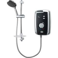 Triton Aquasurge Electric Shower 9 5kw Chrome Black 130 Online Triton Showers Shower Heads Chrome