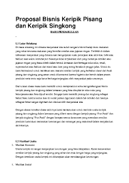 Contoh proposal pmw 2012 (cutting s. Pdf Proposal Bisnis Keripik Pisang Dan Keripik Singkong Fikri Muhjizin Academia Edu