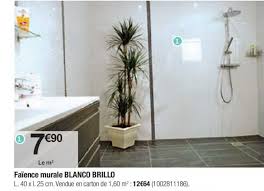 La collection image de meuble salle de bain bricorama présenté sur cette page est quelques de le plus remarquable photos sur internet et a été vu par 205 utilisateurs. Offre Faience Murale Blanco Brillo Chez Bricorama