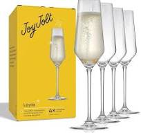 Amazon.com: JoyJolt Champagne Glasses Layla Collection, Set ...