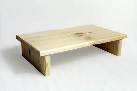 L K Monitor Stand Tv Shelf Solid Wood Pine Printer Riser Unfinished 20 4 New Monitor Stand Wooden Office Furniture Furniture Risers