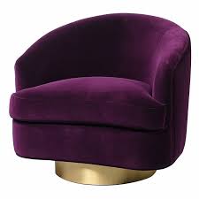 Dark Purple Velvet Swivel Armchair 755 00 Purple Armchair Swivel Armchair Purple Chair