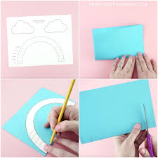Template for the rose pop up card. How To Make An Easy Pop Up Rainbow Card I Heart Crafty Things