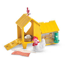 You can find chicken coops online, in pet shops or at nearby ranch supply stores. Chicken Coop American Girl