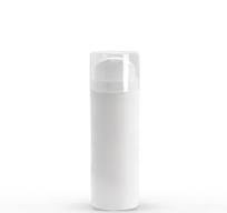 100 ml Matte White PP Plastic Airless Bottles with 48mm Matte White Airless  Pump & Clear Overcap