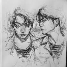 Hair jeon jungkook hot bulletproof boy scouts jeon concert long hair styles bts jungkook jungkook. Lin Csa Bad Boy Bts Bighitofficial Bts Jungkook Bts Drawings Kpop Drawings Art