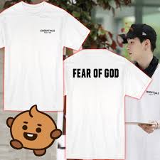 M = 70 x 104 Bts Suga Essentials Fear Of God T Shirt Bts Yoongi Shirt Bts Merch Shopee Philippines