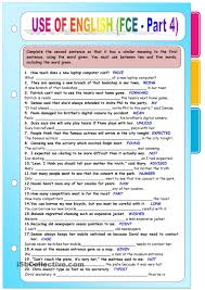 Use Of English Fce Part 4 Transformations 1 Learn English English Teaching Materials English Vocabulary