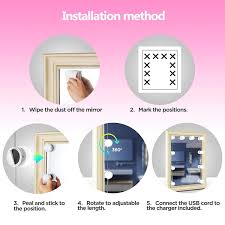 Vanity light bulbs stick on. Hollywood Style Vanity Lights For Mirror Vanity Lights Stick On Plug In Mirror 10 Dimmable Light Bulbs White Led Vanity Mirror Lights Kit No Mirror Soaiy Vanity Lights Home Kitchen Stanoc Com