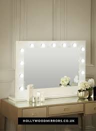 Funtouch large lighted vanity makeup mirror. Audrey Hollywood Mirror In White Gloss 100 X 80cm Diy Vanity Mirror Lights Around Mirror Illuminated Dressing Table Mirror