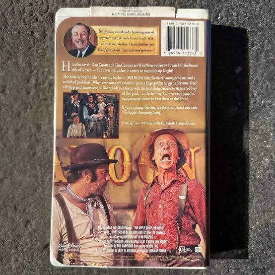 The Apple Dumpling Gang - Walt Disney VHS Family Film Collection Rare