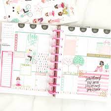 Planner Layout For Spring Planning Ideas For Diy Planner Spreads Happy Planner Layout Happy Planner Planner Girl Stickers