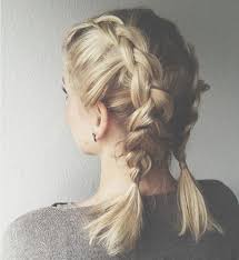 With a single or several braids plaited on the side, you can end up with a sassy, elegant or bohemian look. Braids Inspiration Tumblr Pinterest Hairstyle Side Braids Inspo Short Blonde Hair Girl Lil Icons