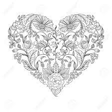 2 at 3″ x 40″ for sides; Vector Illustration Vintage Stylized Floral Heart Floral Design Royalty Free Cliparts Vectors And Stock Illustration Image 69996666