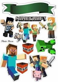 Minecraft Party Free Printable Cake Toppers Minecraft Party Minecraft Cake Minecraft Party Decorations