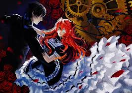 See more ideas about anime couples, anime, anime love. Hd Wallpaper Anime Couple Dance Dress Girl Love Petals Red Rose Wallpaper Flare
