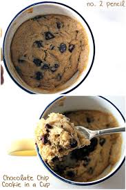 Chocolate Chip Cookie In A Cup A Homemade Chocolate Chip Cookie In The Microwave Mug Recipes Single Serve Desserts Food