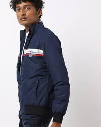 Slim Fit Zip Front Bomber Jacket