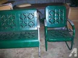 Vintage Metal Glider And Chair 400 W Asheville Vintage Metal Glider Used Furniture For Sale Vintage Metal