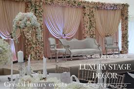 20x10ft luxury wedding stage silk backdrop background curtains with beauty yarn gauze decoration (gold+white). Luxury Wedding Stage Decor Crystal Luxury Events Facebook