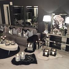 Way Too Much Candles But I Love Everything Else Silver Living Room Decor Silver Living Room Black And Silver Bedroom