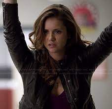 Elena S Leather Jacket With Pockets On The Vampire Diaries Vampire Diaries Vampire Diaries Fashion Vampire