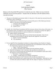 Ap government review set 355 terms. Civil Liberties And Civil Rights Ap Gov