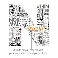 Positive Words Start With Letter N Alphabet N Monogram Positive Words Lettering Words