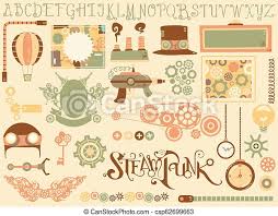 Steampunk astrolabe table with ui. Steampunk Design Elements Illustration Illustration Of Steampunk Design Elements From Hat Board And Cogwheels Canstock