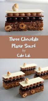 Three Chocolate Plaisir Sucre Fancy Desserts Recipes Chocolate Desserts Fancy Desserts