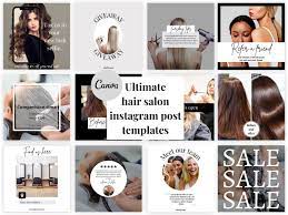 50 Editable Hair Salon Business Instagram Templates Canva Etsy In 2021 Instagram Template Hair Salon Brands Instagram