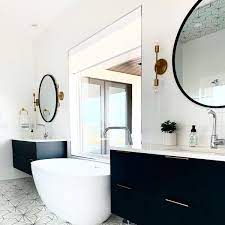 Mobile 2 Light Sconce Round Mirror Bathroom Small Bathroom Decor Bathroom Decor